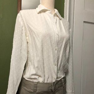 vintage cream blouse Bill Blass Jeans size medium